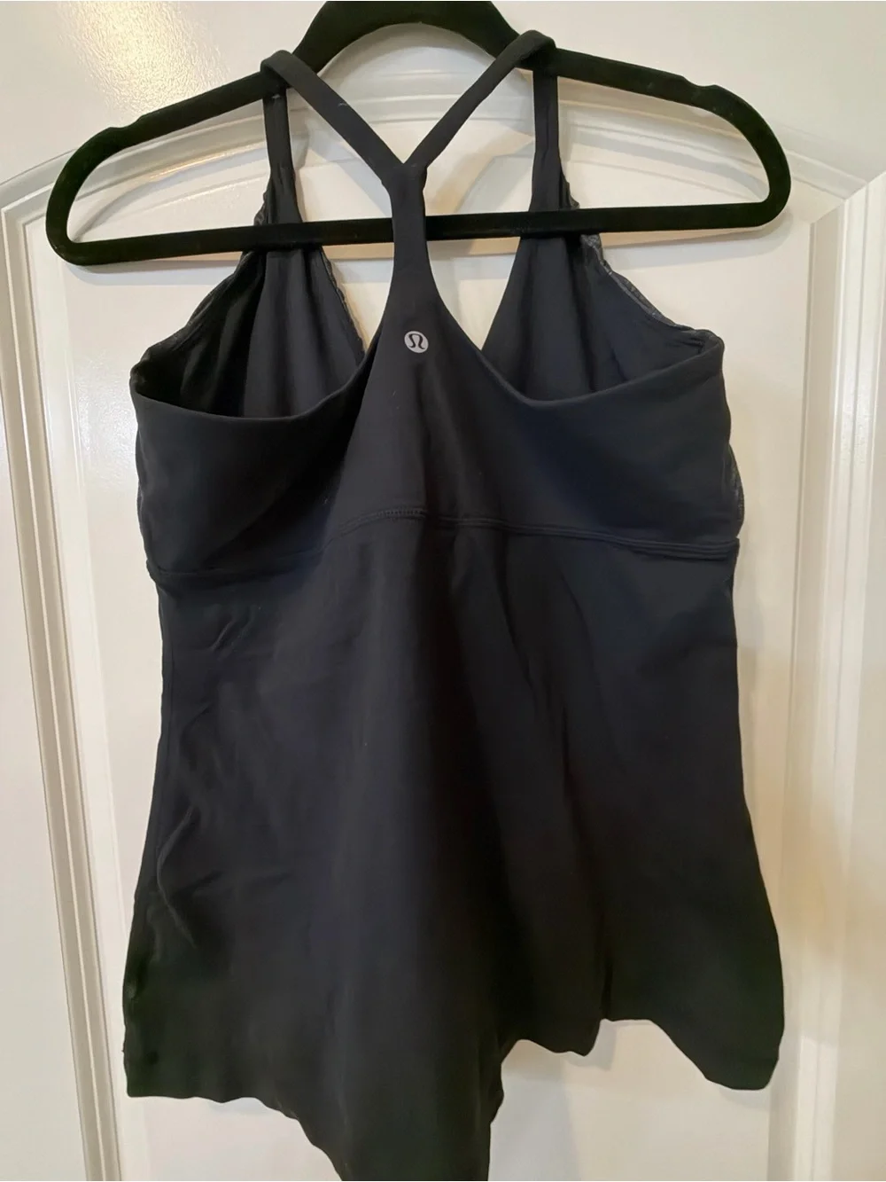 Lululemon Babydoll Tank Black and Grey 12